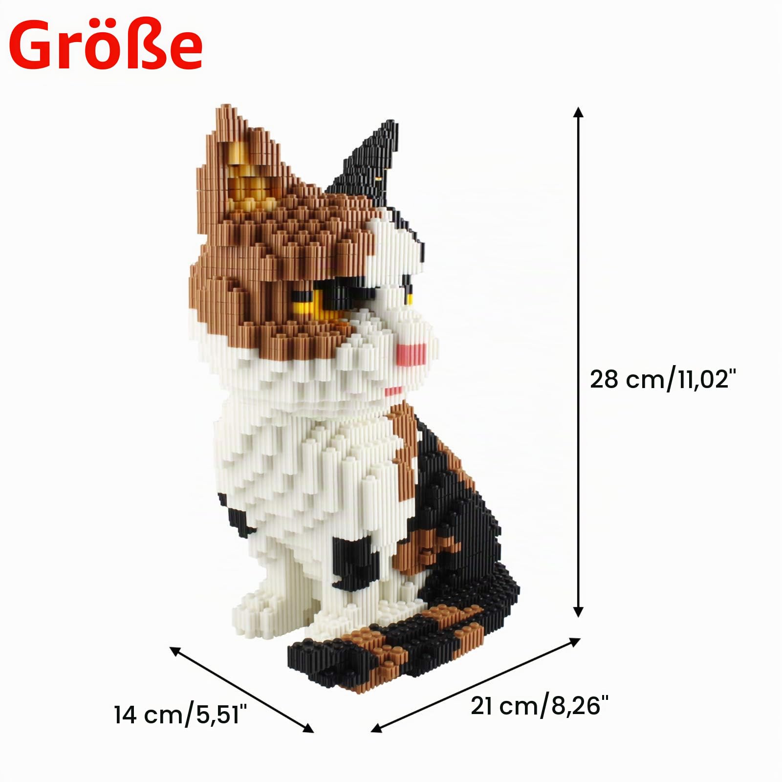 Larcele Bausteine Spielzeug Bricks Katze Tier Bauen Bauklötze, 4848 Stücke KLJM-02 (Modell 2842)
