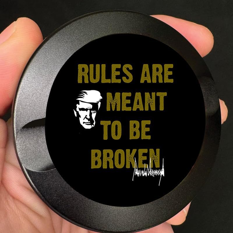 Brotherhood Metal Container for Zyn - Metal Holder for Zyn - for Zyn Metal Can - Metal Container for Zyn Holder - Metal Cans for Zyn Pouches - Metal Case for Zyn - Trump: Rules are Meant to Be Broken