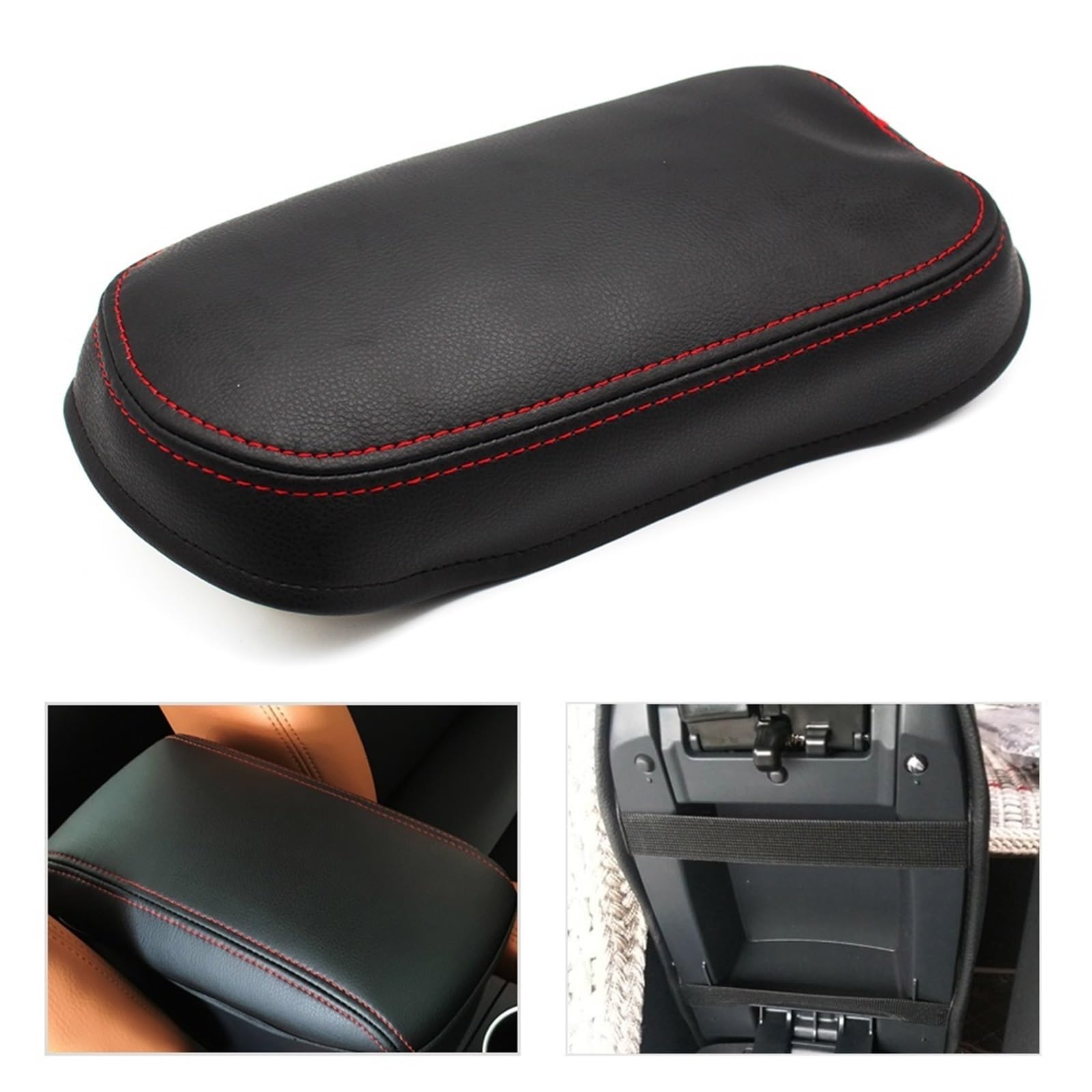 Auto-Armlehnen-Aufbewahrungsbox Für Toyota für Corolla 2007-2013 Auto Center Console Armlehne Box Abdeckung Mikrofaser Leder Schutz Pad(Schwarz)