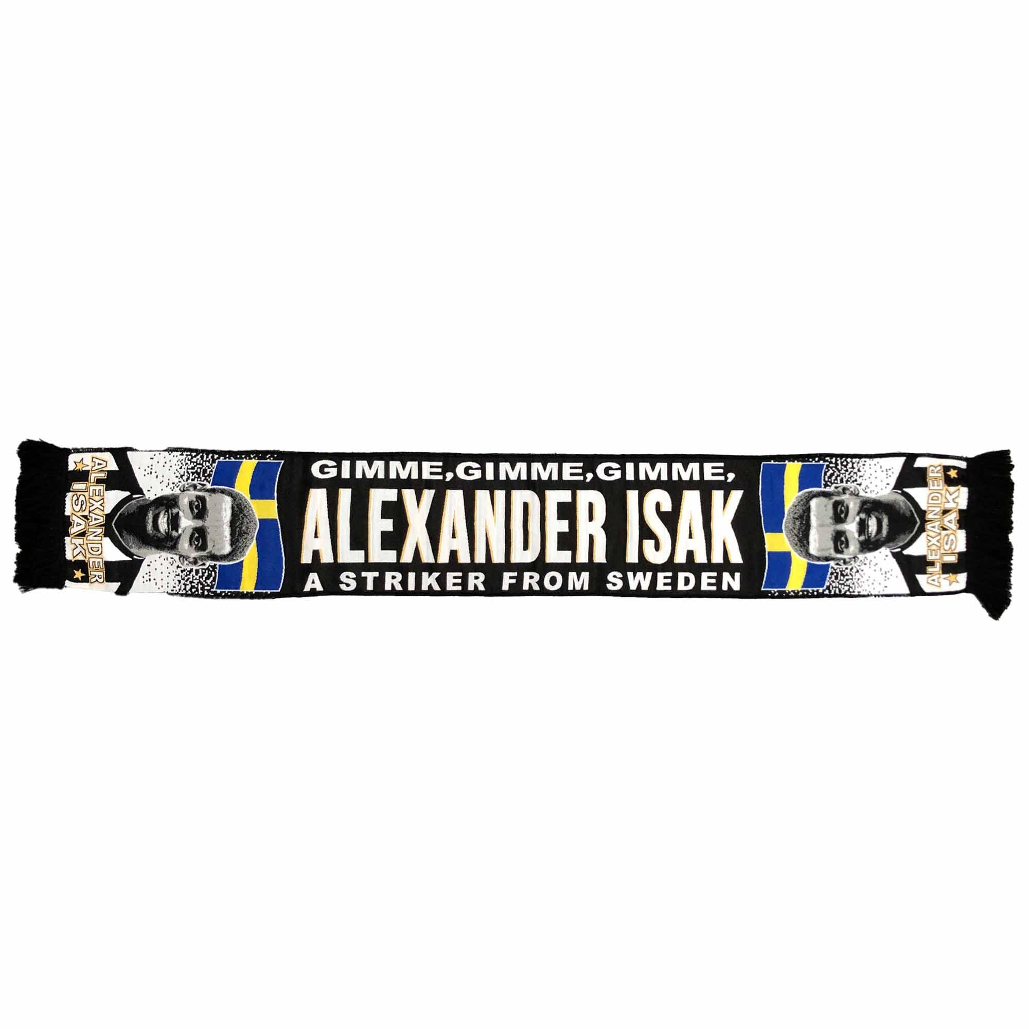 Gifts 4 All Unisex Multicolor Alexander Isak Football Fans Match Day Scarf, Newcastle & Isak Goal Machine Scarf, Newcastle Football Fans Scarf, Newcastle Isak Player Scarf