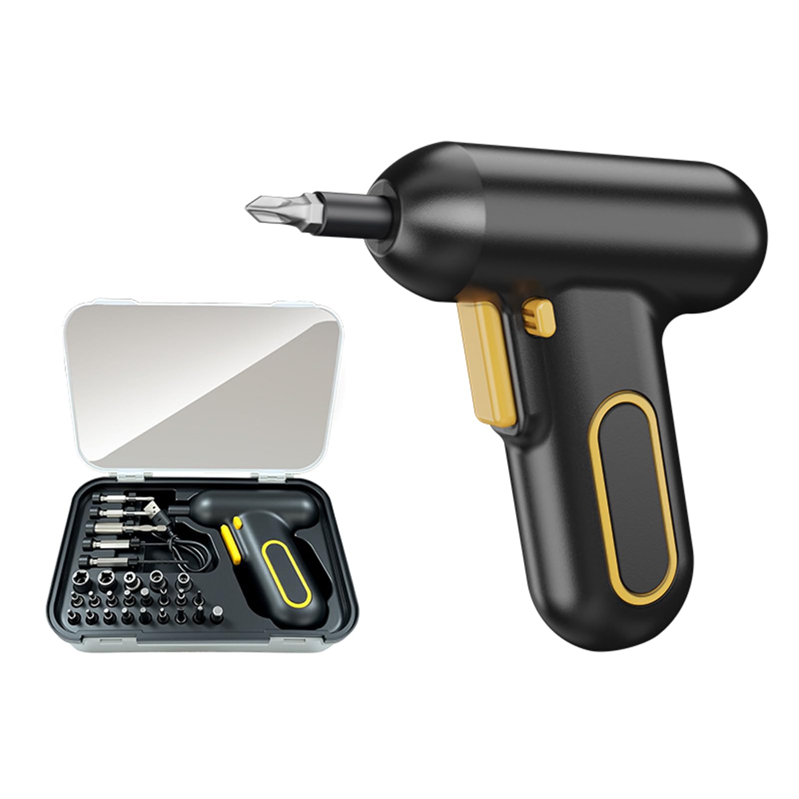 CUNZJIA 6 in 1 Cordless Electric Screwdriver with Drill Bit for Home Rechargeable Battery Adjustable Wireless Screwdriver