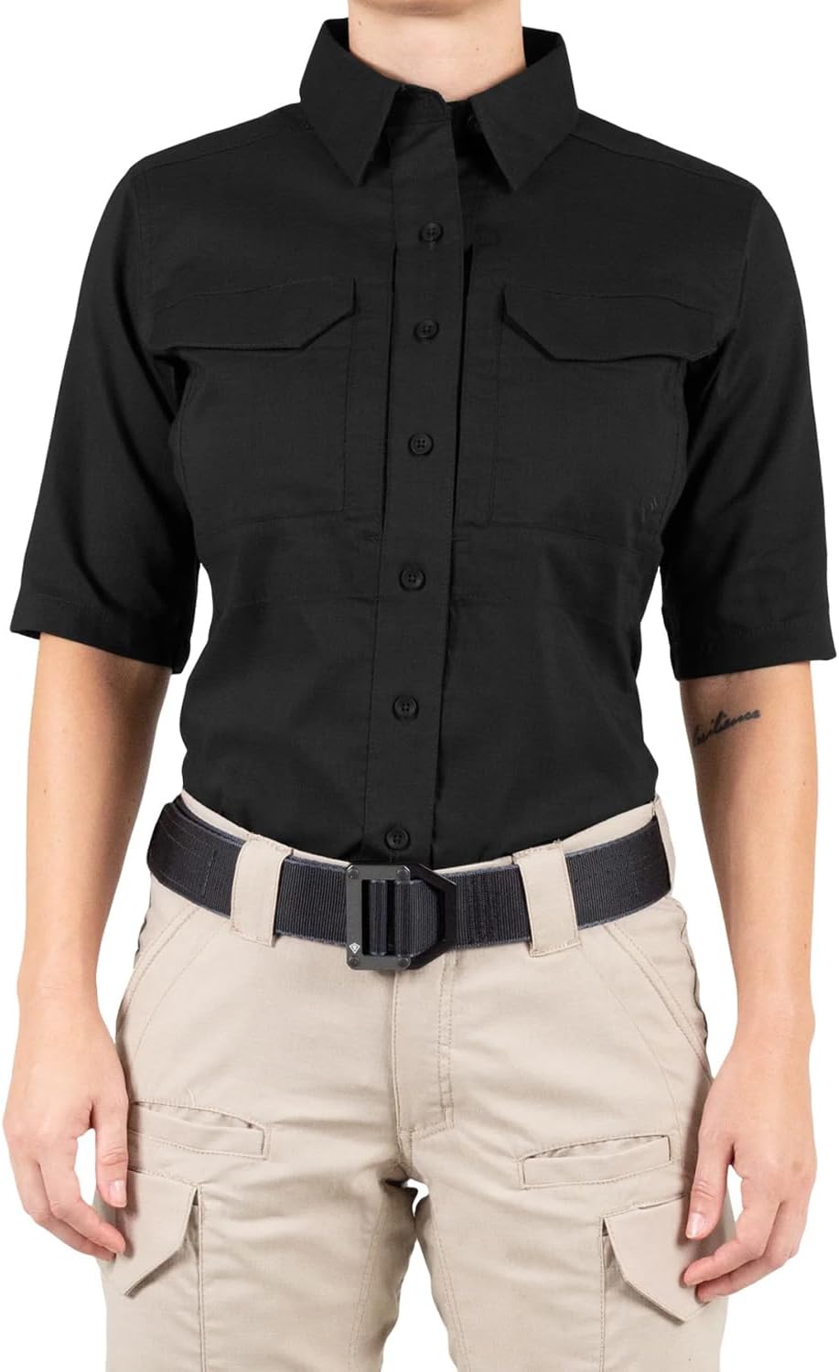 First Tactical Women’s V2 Tactical Short Sleeve Shirt – Lightweight, Stretch Fabric, Fade Resistant