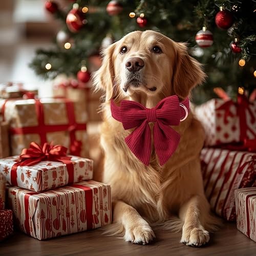 Miniatura 266 de Collar de perro con bandera estadounidense con pajarita, collar patriótico para perros pequeños, medianos y grandes, talla XS