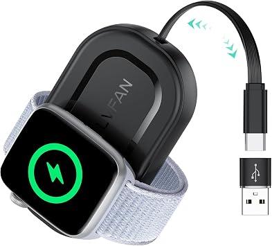 LVFAN Charger for Apple Watch Series 10 9, Fast Charging Retractable USB C & USB A iWatch Charging Cable Cord, Travel Magnetic Wireless Charger for Apple Watch Series 10 9 8 7 6 5 4 SE Ultra 2