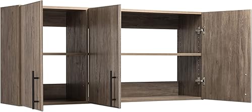 Miniatura 32 de Prepac Elite - Armario de pared de 54 pulgadas, armario de almacenamiento gris claro con 2 estantes ajustables, almacenamiento para despensa, cocina