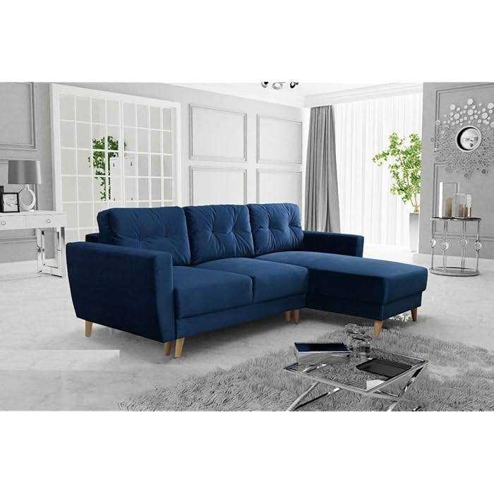 Buy Gama Mobler Corner Sofa Bed Retro with Storage & Sprung Seat