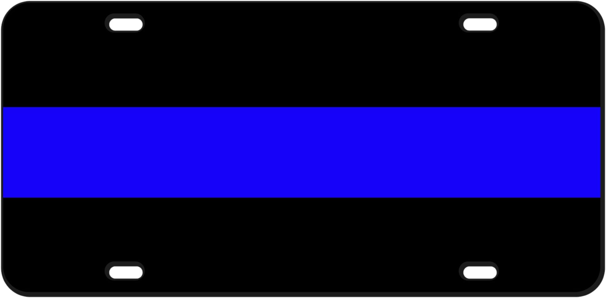 2-D Reflective License Plate Blue acp tbl2d