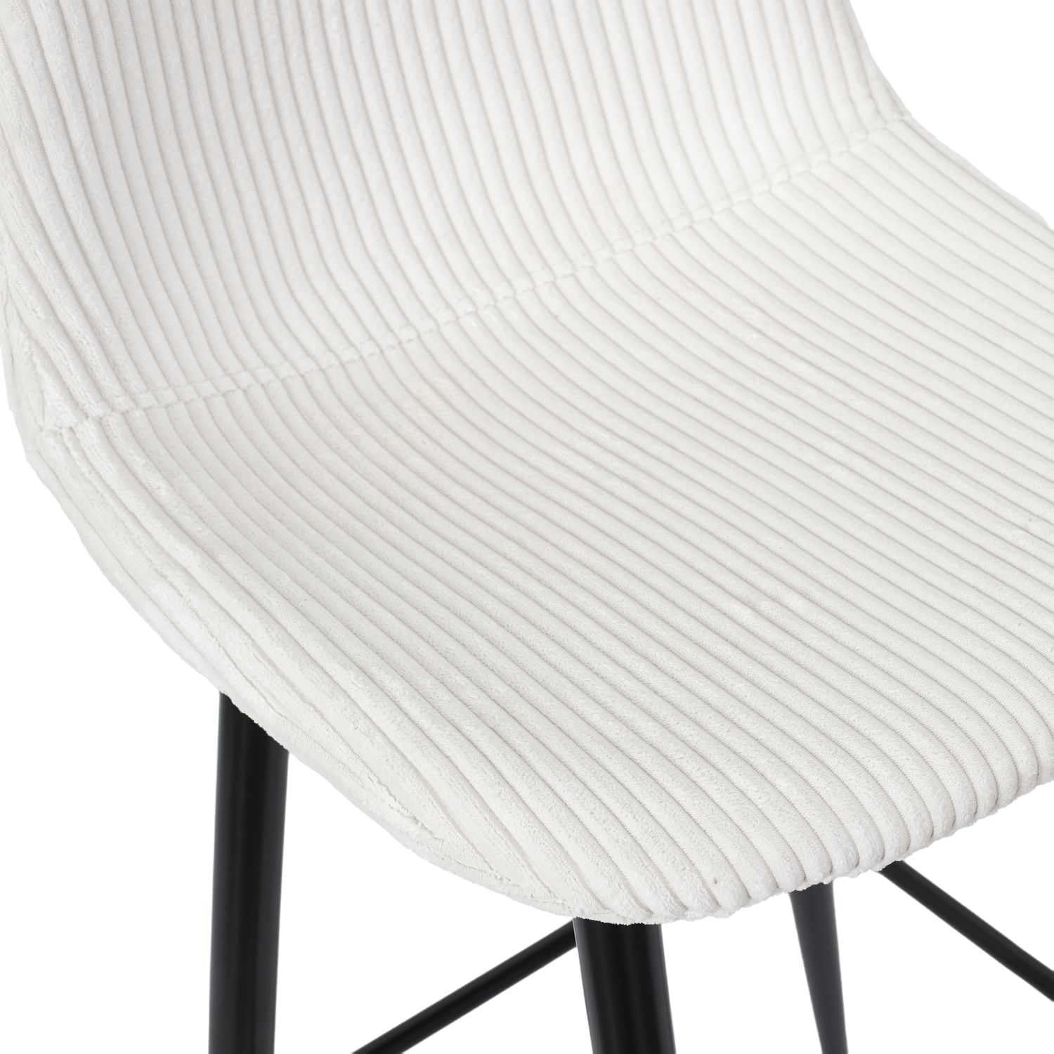 HOME DECO FACTORY, HD0285, Set di 2 Sgabelli da Bar Cotele Scott Beige, Morbidezza, Mobili, Seduta, Sgabello e sgabello da bar, 46,5 x 100,5 x 49,5 cm, Altezza seduta 70,5 cm, Beige Nero