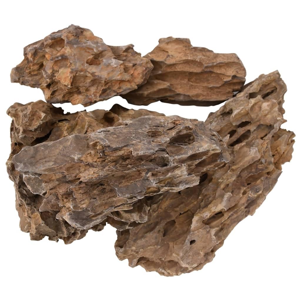 Tomostar Drachenstein Aquarium, Dragon Stone Rock Naturstein für Aquarien, Dekoration, 25 kg, Farbmix 10-30 cm