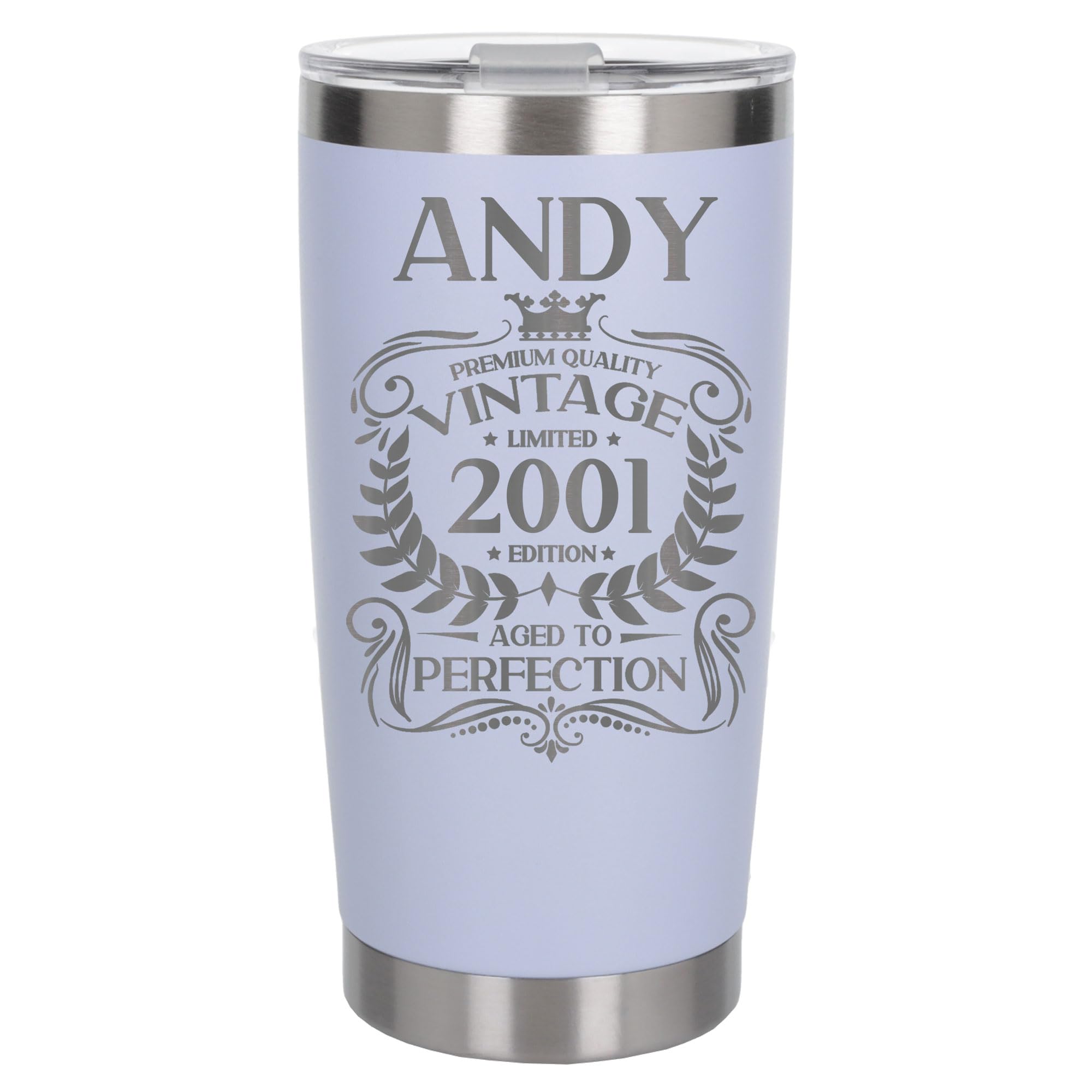 Always Looking Good Personalised Birthday Gift Vintage Any Year Aged to Perfection with Name Engraved Insulated Travel Mug Custom Present for Birthday White Thermal Coffee Flask Travel Mugs with Lids