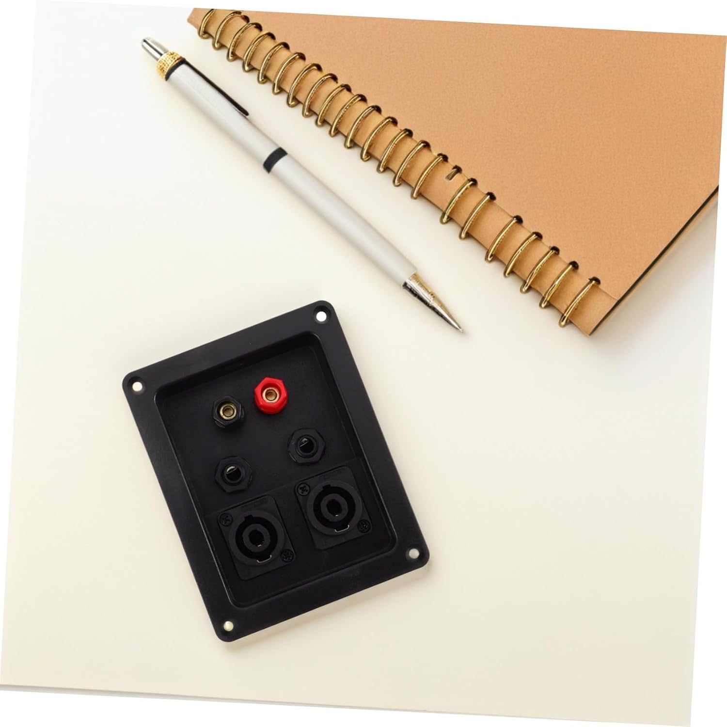 Black Speaker Box Terminal Cup with 6 Position Connector Plate
