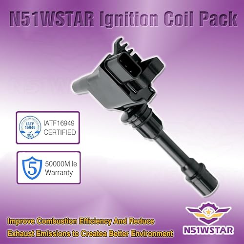 Miniatura 3 de N51WSTAR Juego de 2 bobinas de encendido compatibles con Mazda PROTEGE PROTEGE5 2.0L L4 Reemplazo para FFY1-18-100 FFY118100 UF-407 UF407 C1340