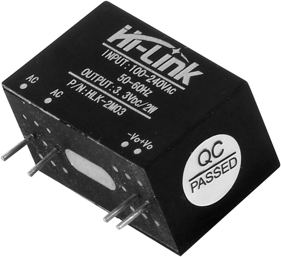 HI-LINKHLK-2M03 Power Supply Module AC-DC 220V to 3.3V 600mA Step Down Buck Isolated Intelligent Household Switch Converter (2 PCS)