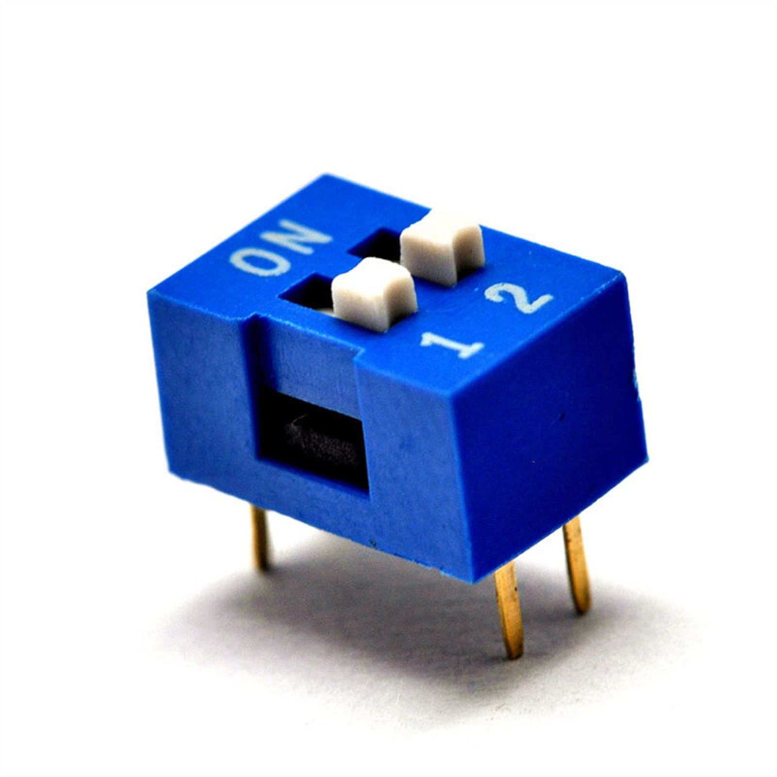 JFQOWCMP Micro Switch 20Pcs Blue Slide Type Switch 2.54mm 2-Bit 2 Position Way DIP Blue Pitch