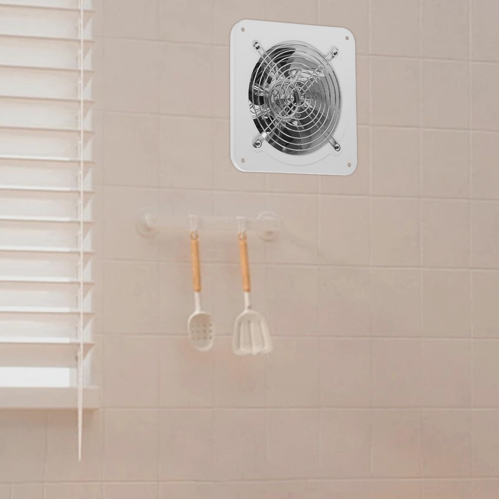 Ventilador de extracción, 650 m³/h, ventilador industrial axial, ventilador para entrada de aire de pared, ventana, 6 pulgadas, 220 V, multiusos con válvula antirretorno, para cocina, baño