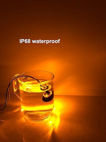 Miniatura 5 de Aokzeeo 50 unidades de luces LED de 34 pequeñas redondas ámbar LED indicador de marcador lateral kit de luz de remolque lámpara de liquidación