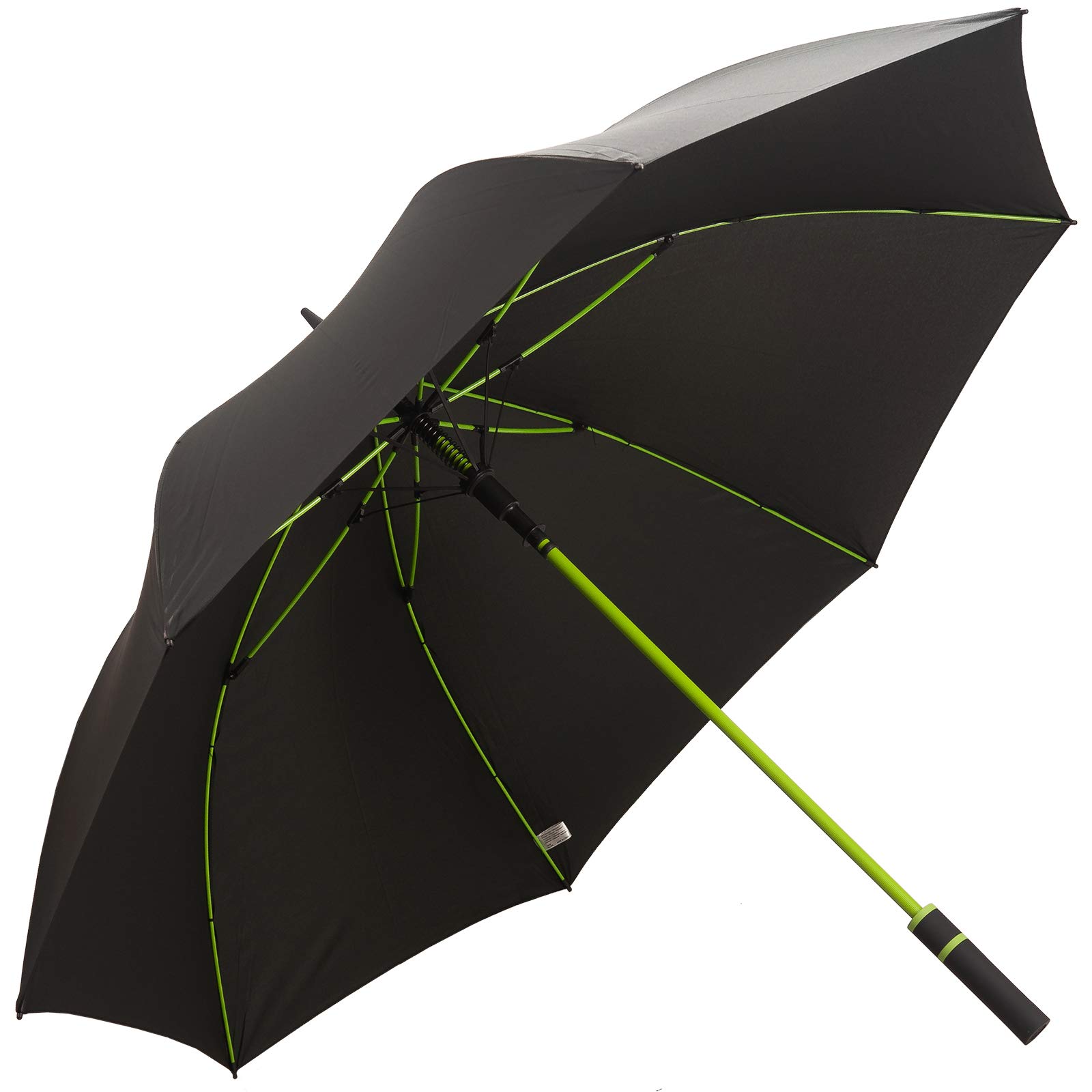 Fare Anthracite Performance Windfighter Auto Open Golf Umbrella - & Lime