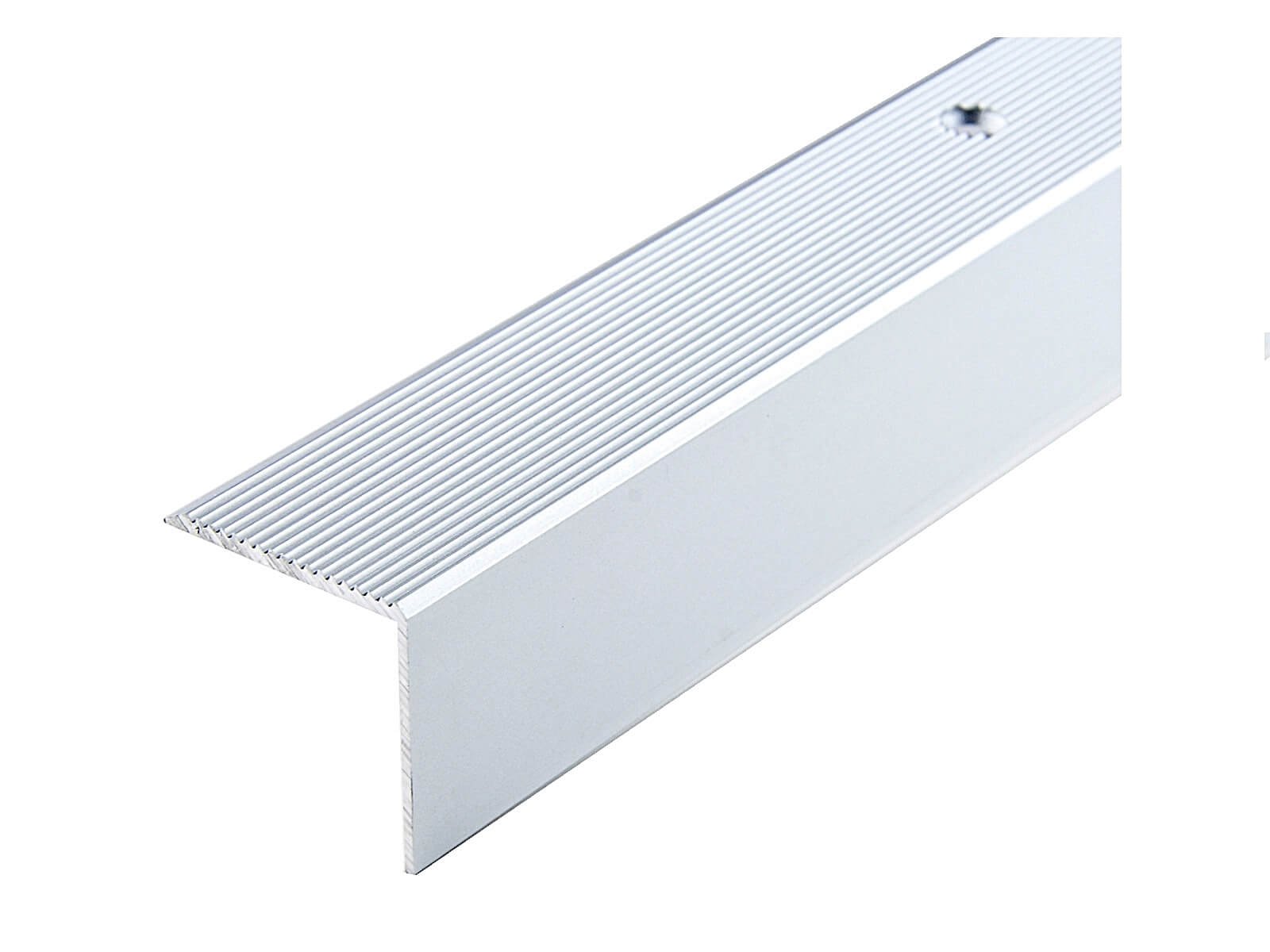 TMW Profiles Stair Nosing 30mm × 30mm – Silver Anodised – One-Sided Grooved 0.9m Length (Silver)