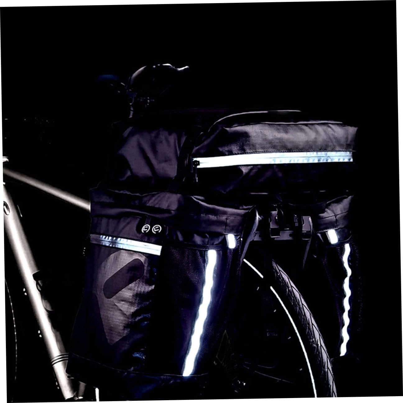 1pc Rear Rack Bag Capacity Mountain Bike Carry Bag for -distance Cycling and Saddle Pannier for Outdoor Riding