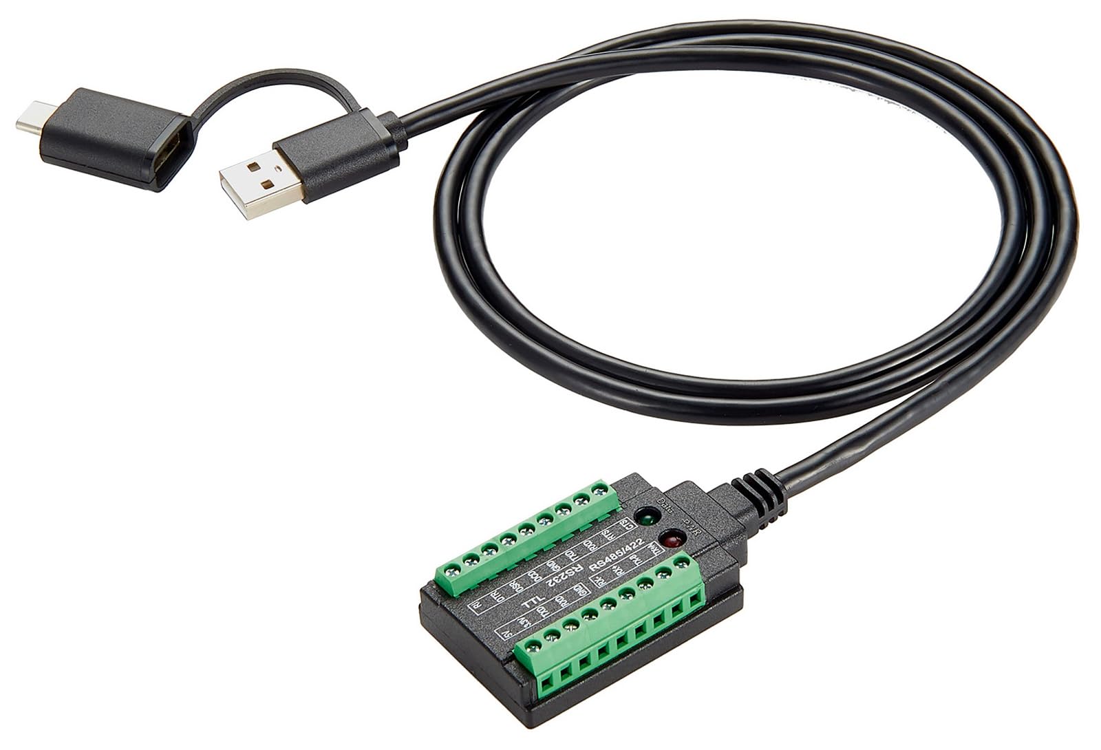 EXSYS EX-1303 USB 2.0 a 1 x Serie RS-232/422/485 y Cable TTL con Bloque de terminales de 18 Pines