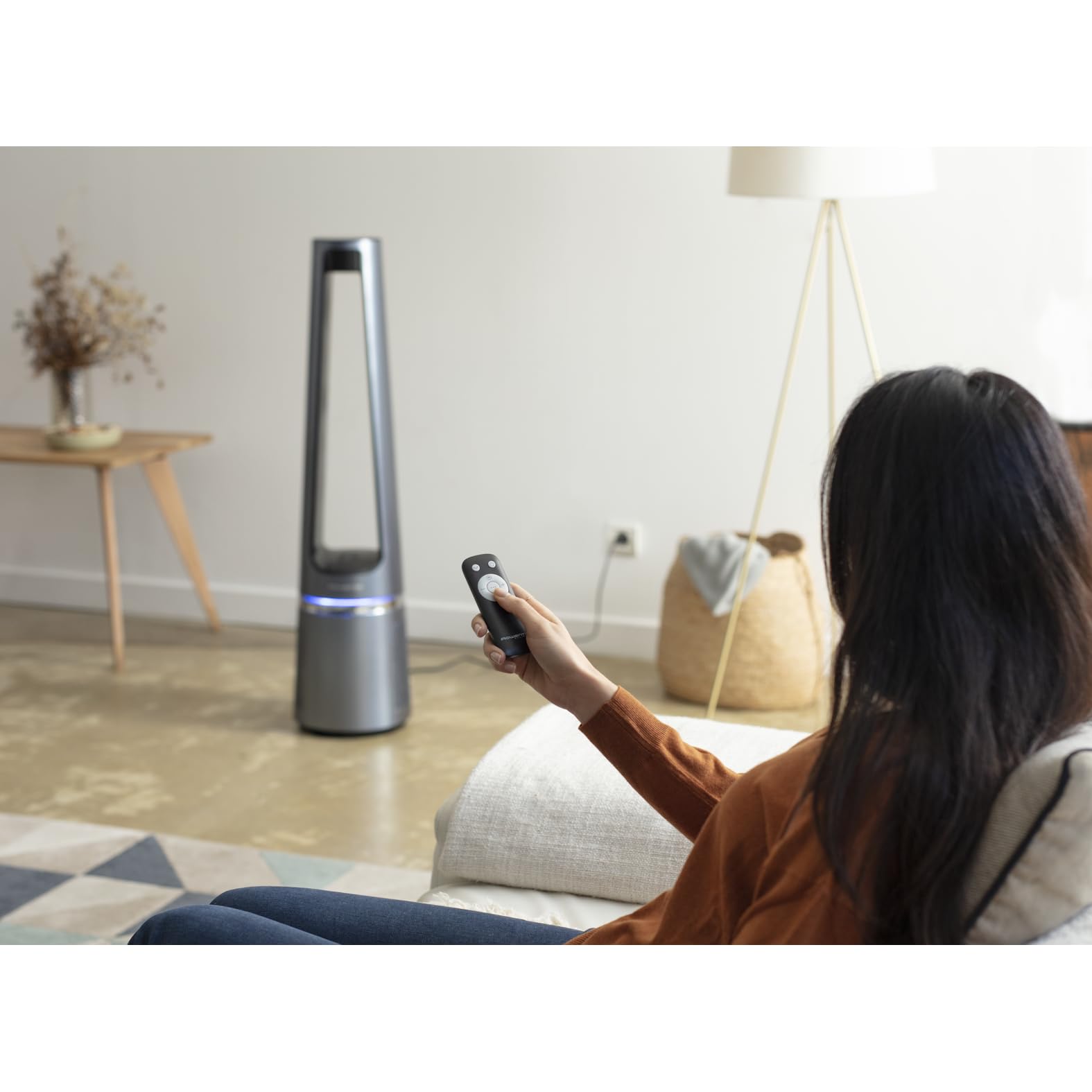 Rowenta Eclipse 2in1 Luftreinigungsventilator, Ventilator und Luftreiniger, bis zu 99,95% der Feinpartikel, Luftstrom bis 8m, Oszillation, 12 Geschwindigkeiten, Nacht-Modus, QU5030F0