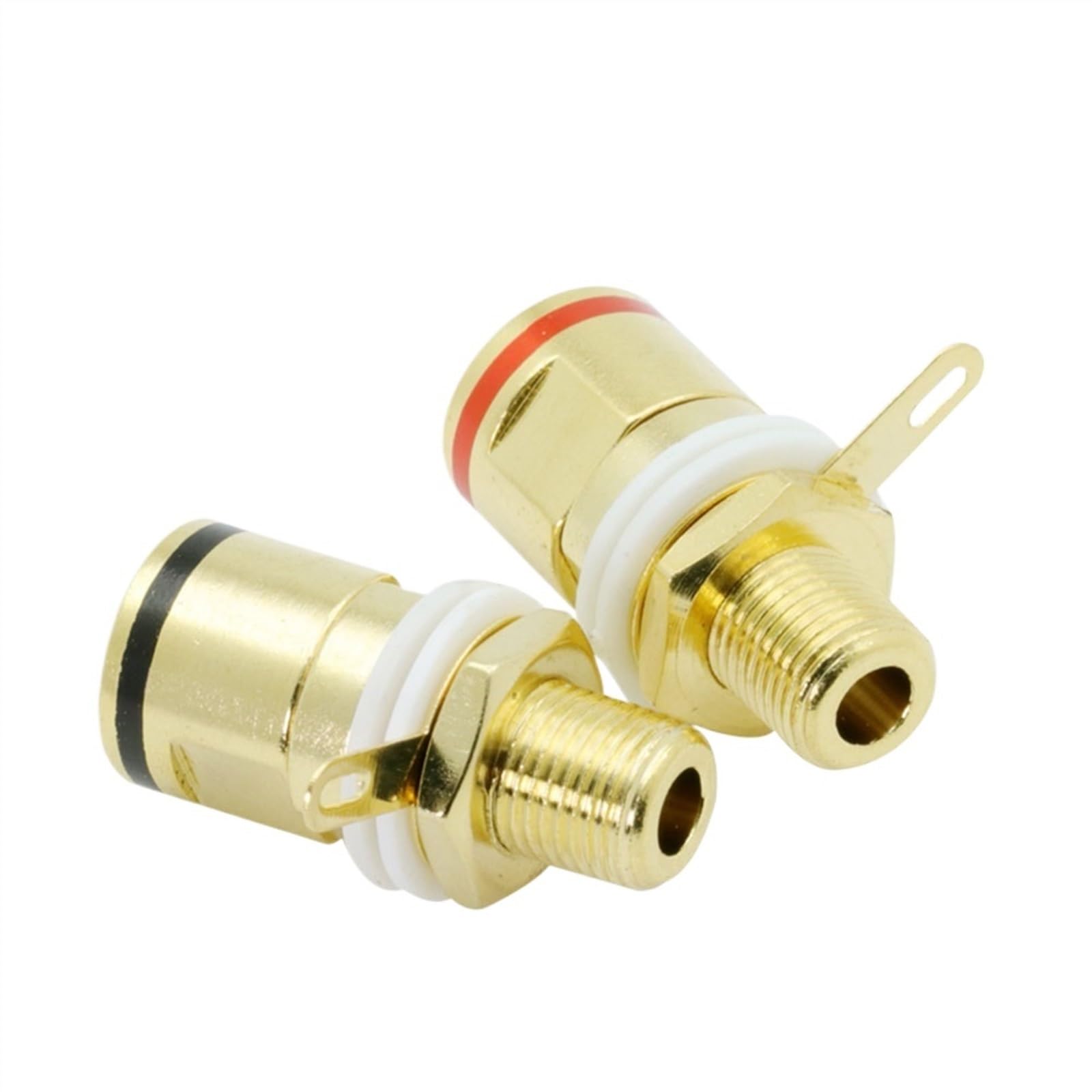 Prise Banane Rouge et Noire de 4mm, 10 pièces, connecteur de Poste de Liaison Professionnel en Laiton plaqué Or for fiche Banane de 4mm for Haut-Parleur