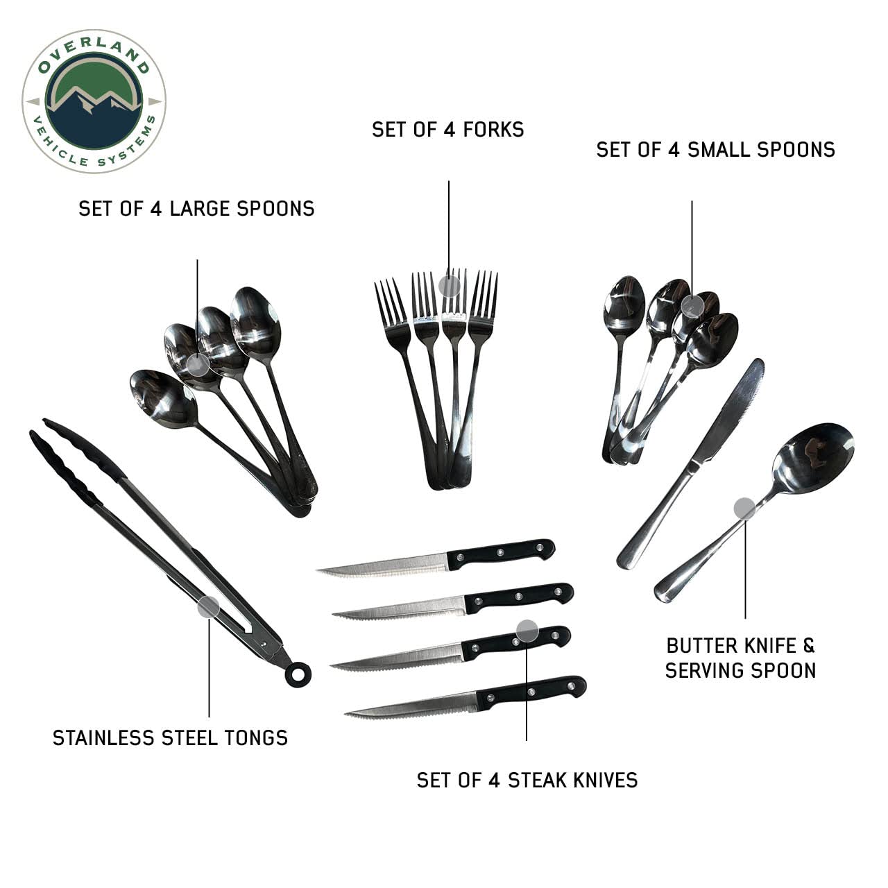 Overland Vehicle Systems CP Duty - Sistema de cocina Glamping de 39 piezas