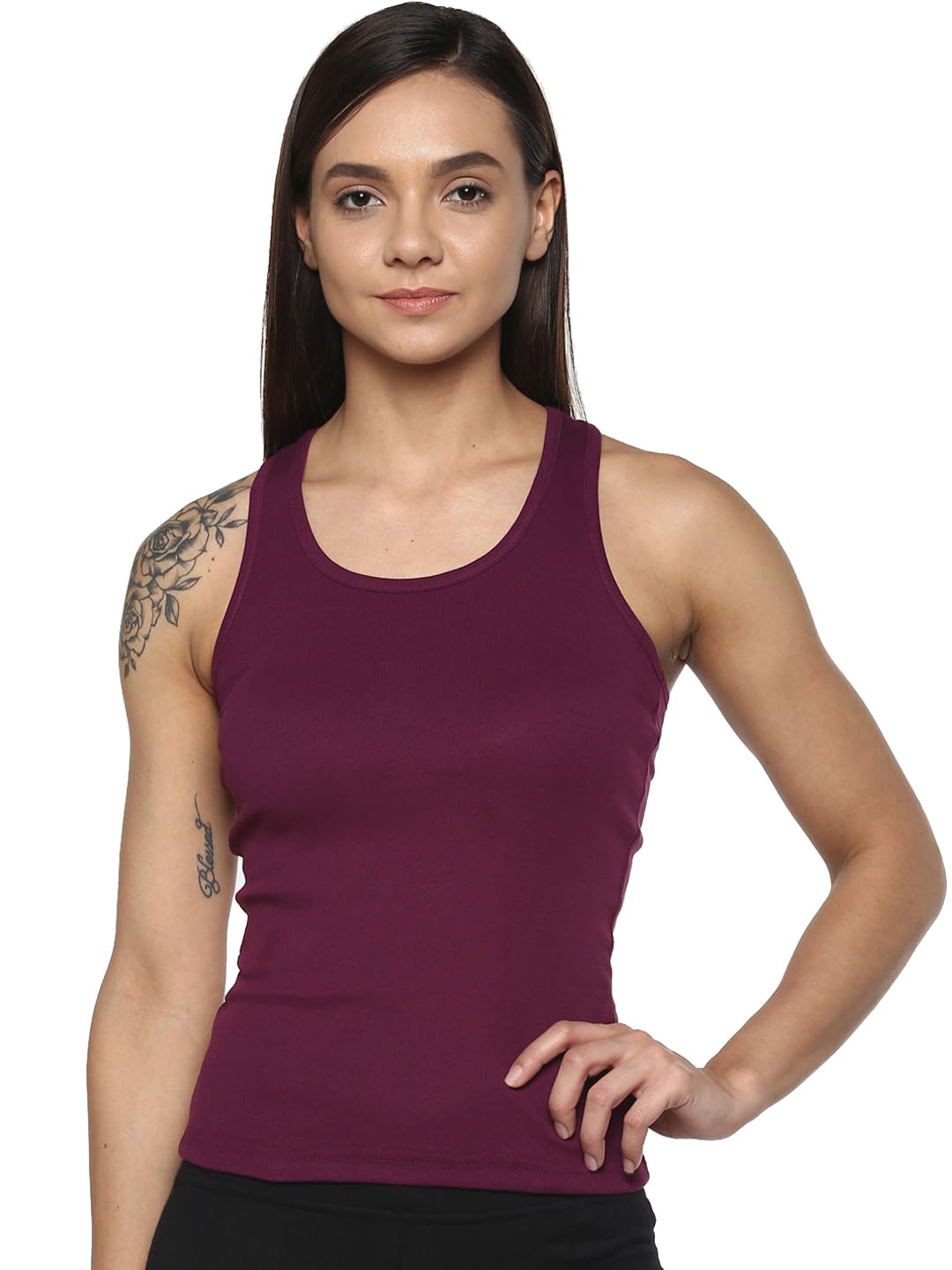 leading lady Women's Solid Cotton Regular Fit Sleeveless Camisole Cami Tank Top for Women (Pack of 1)-picture-33