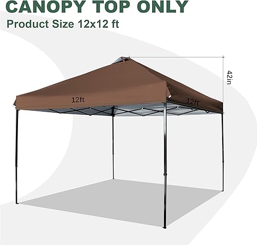 Miniatura 10 de SCOCANOPY Parte superior de repuesto con ventilación de aire para marco de toldo de 10 x 10 pulgadas, solo cubierta de toldo, (beige)