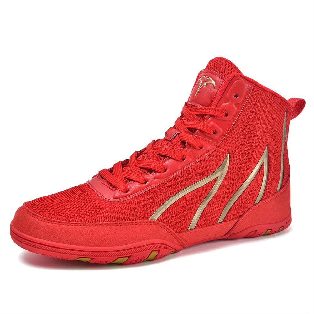 Scarpe da Boxe da Uomo Stivali da Fitness Zero Drop High Top per Powerlifting in Palestra