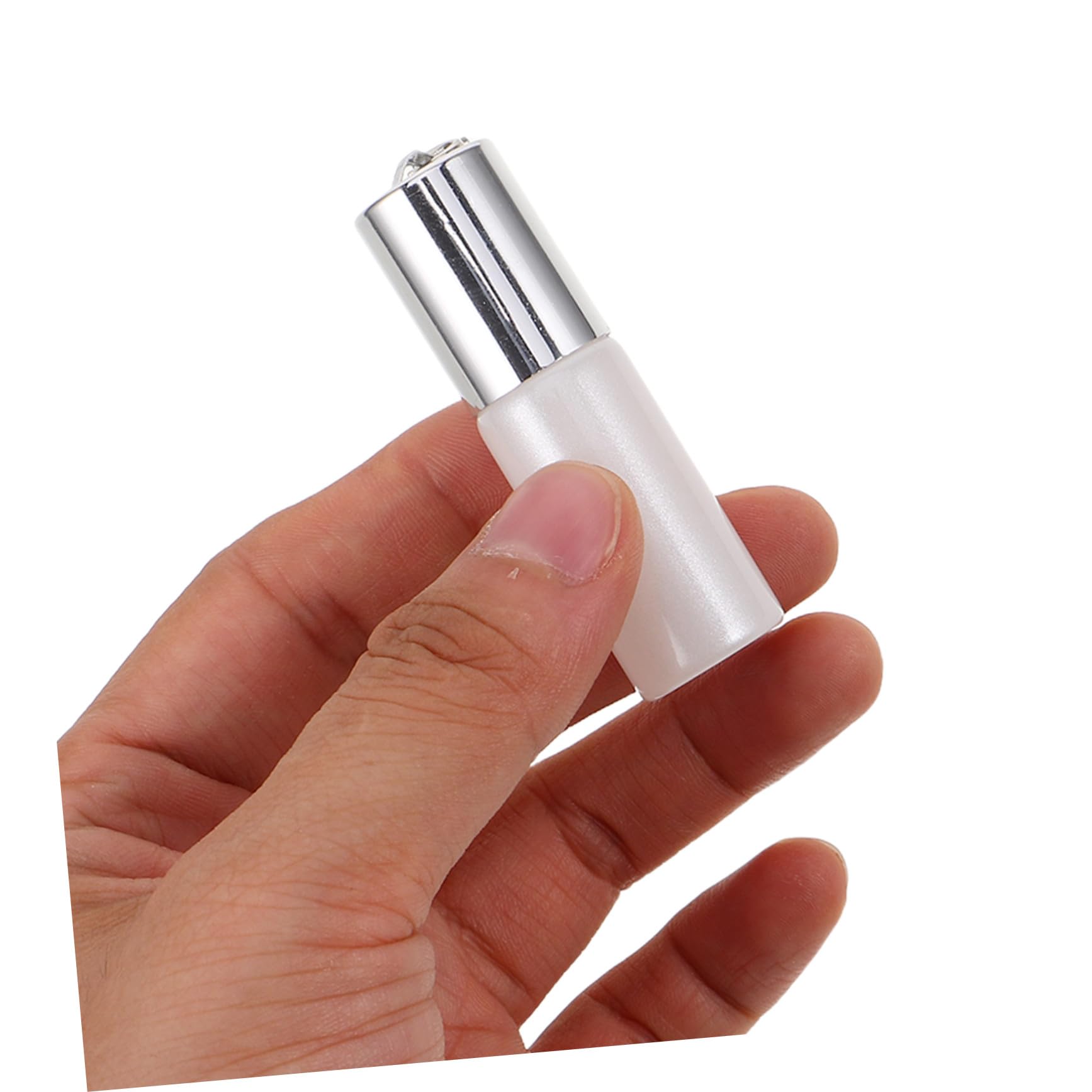 Botellas de Vidrio Perlado Roll-on 10 Piezas 5 Ml con Bola Acero Inoxidable y Tapa Dorada Colgante para Aceites Esenciales y Perfumes Portátiles de Viaje