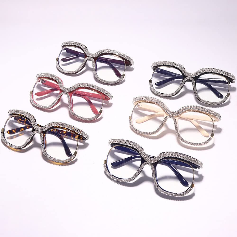 Retro kwadratowe oprawki do okularów mężczyźni kobiety okulary przezroczyste soczewki oprawki do okularów diamentowe okulary