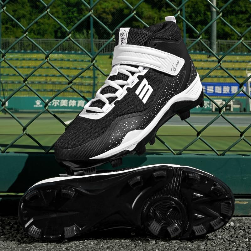 HIKLDK Men's Wear-Resistant Non-Slip Baseball Shoes Softball Shoes