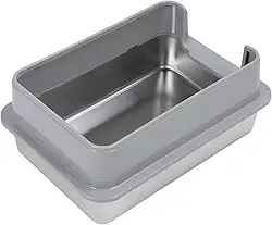 Caixa de Areia de Aço Inoxidável, 13,62x19.49 Em Caixas de Areia de Gato Com Bolas para Grandes Gatos Não Bastão de Fundo Aberto