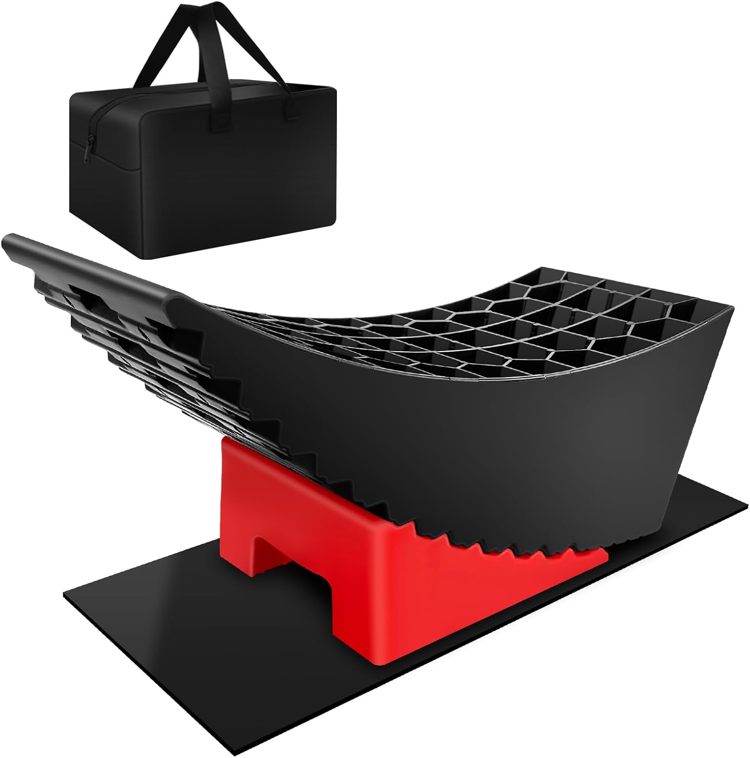 Car Tire Change Ramp 6.3″ Tire Lift, 1 Pc Travel Trailer Tire Change Ramp, Curved Leveling Block with Chock & Anti-Slip Mat, Fits Dual Axle Travel Trailer RV Camper, Lift Up to 6.3″, 35000 GVW Car Tire Change Ramp 6.3″ Tire Lift, 1 Pc Travel Trailer Tire Change Ramp, Curved Leveling Block with Chock & Anti-Slip Mat, Fits Dual Axle Travel Trailer RV Camper, Lift Up to 6.3″, 35000 GVW
