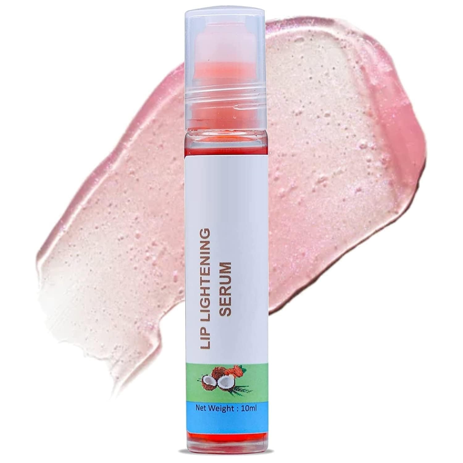 Lip Lightening Lip Serum Roll On For Visibly Plumps The Dry and Dark LipsTo,PinkGlossy and Shiny, Enriched With Vitamin E, Orange Oil and Fragrance 10ml