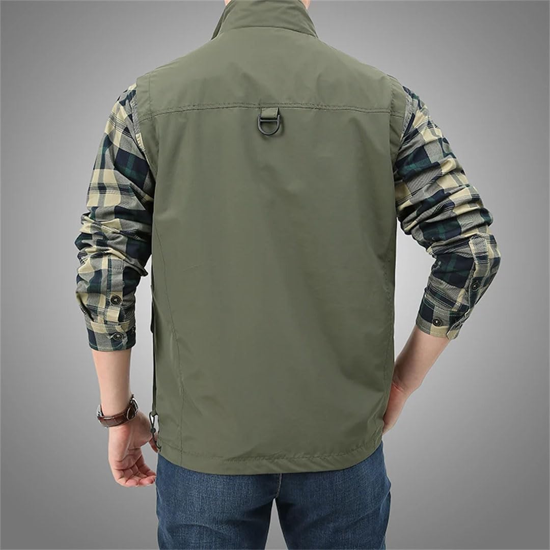 Gilet tactique pour homme - Pour la randonnée, la pêche - Multi-poches - Pour photographe - Pour l'extérieur
