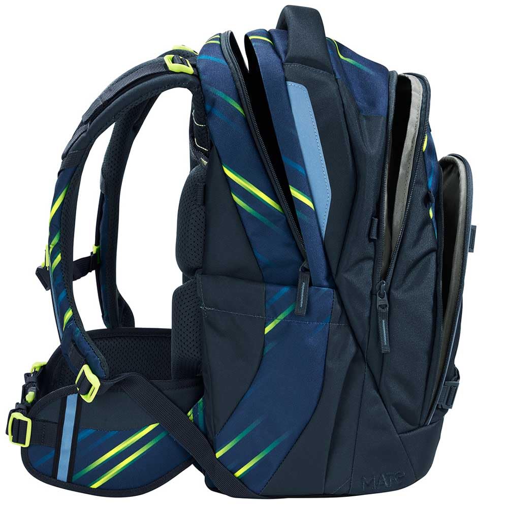 coocazoo MATE Schulranzen-Set 3tlg für Mädchen und Jungen ab der 4. Klasse mit Rucksack. Schlamperetui und Sportbeutel (Fast Lime)