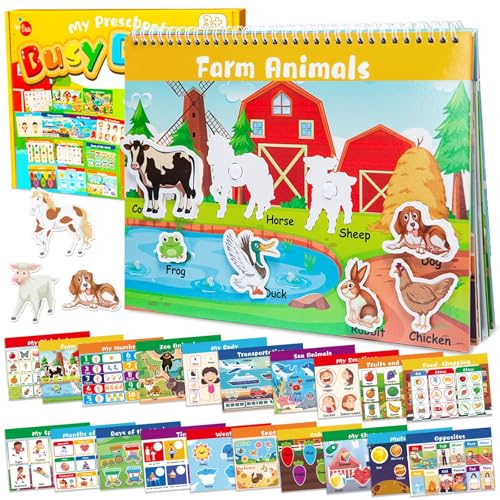EggSun Montessori Busy Book for Toddlers Ages 1-3,...