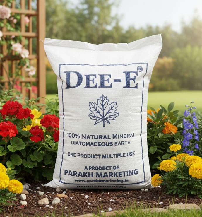 Image of DEE-E Diatomaceous Earth Powder | 100% Pure Natural Organic | Indoor Outdoor Pest Control Soil Amendment Deodorizer Cleaning Agent | (5 kg, Pack of 1)