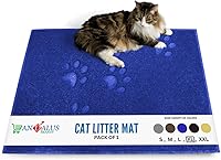 Vista 39 de Andalus - Alfombrilla pequeña para caja de arena de gatos, paquete de 1 - Alfombrilla impermeable, antideslizante y fácil de limpiar para caja