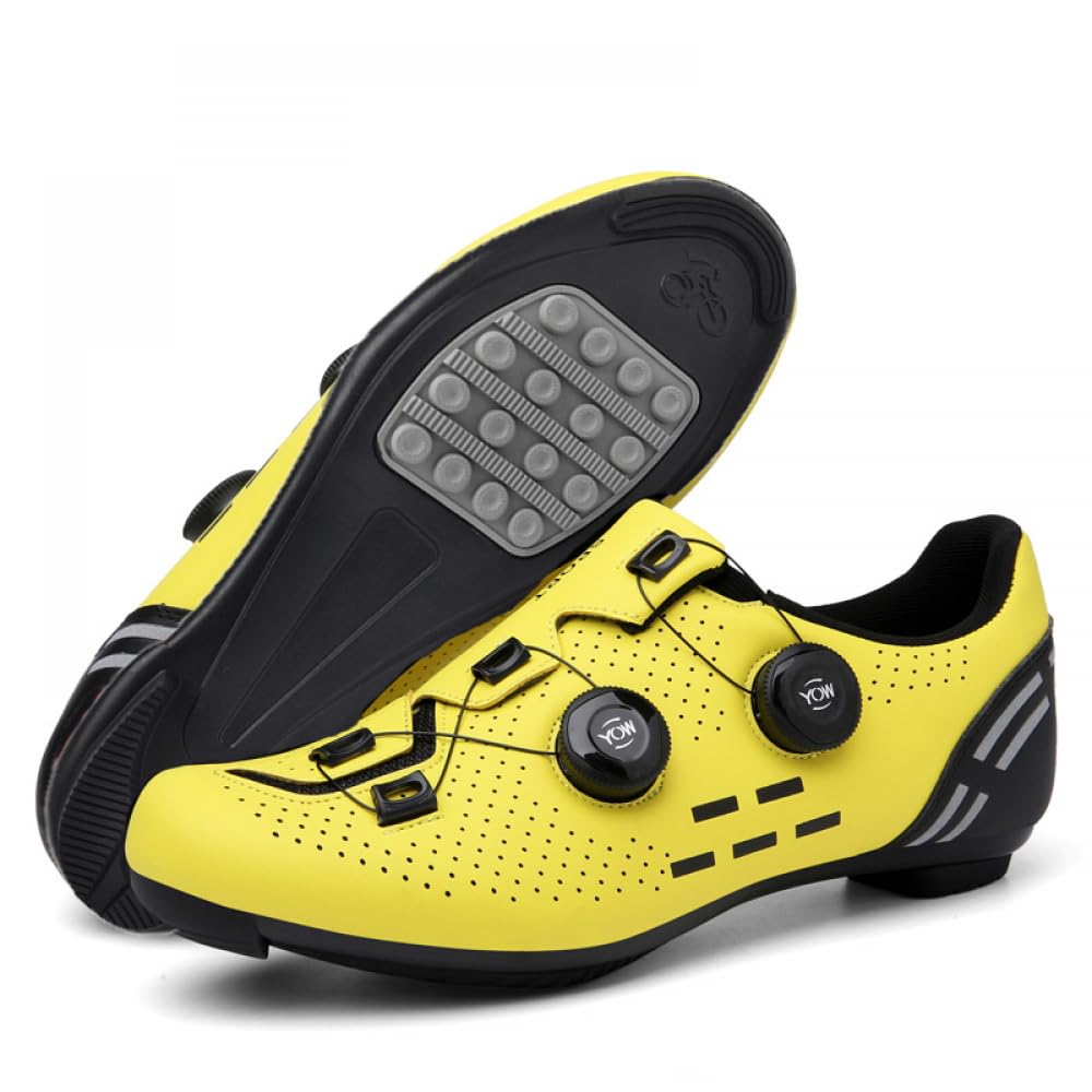 Buty rowerowe dla mężczyzn i kobiet, oddychające gumowe dno, buty rowerowe, antypoślizgowe trampki do roweru szosowego, płaskie pedały, spinningowe, do użytku wewnątrz i na zewnątrz, Biały niebieski 2