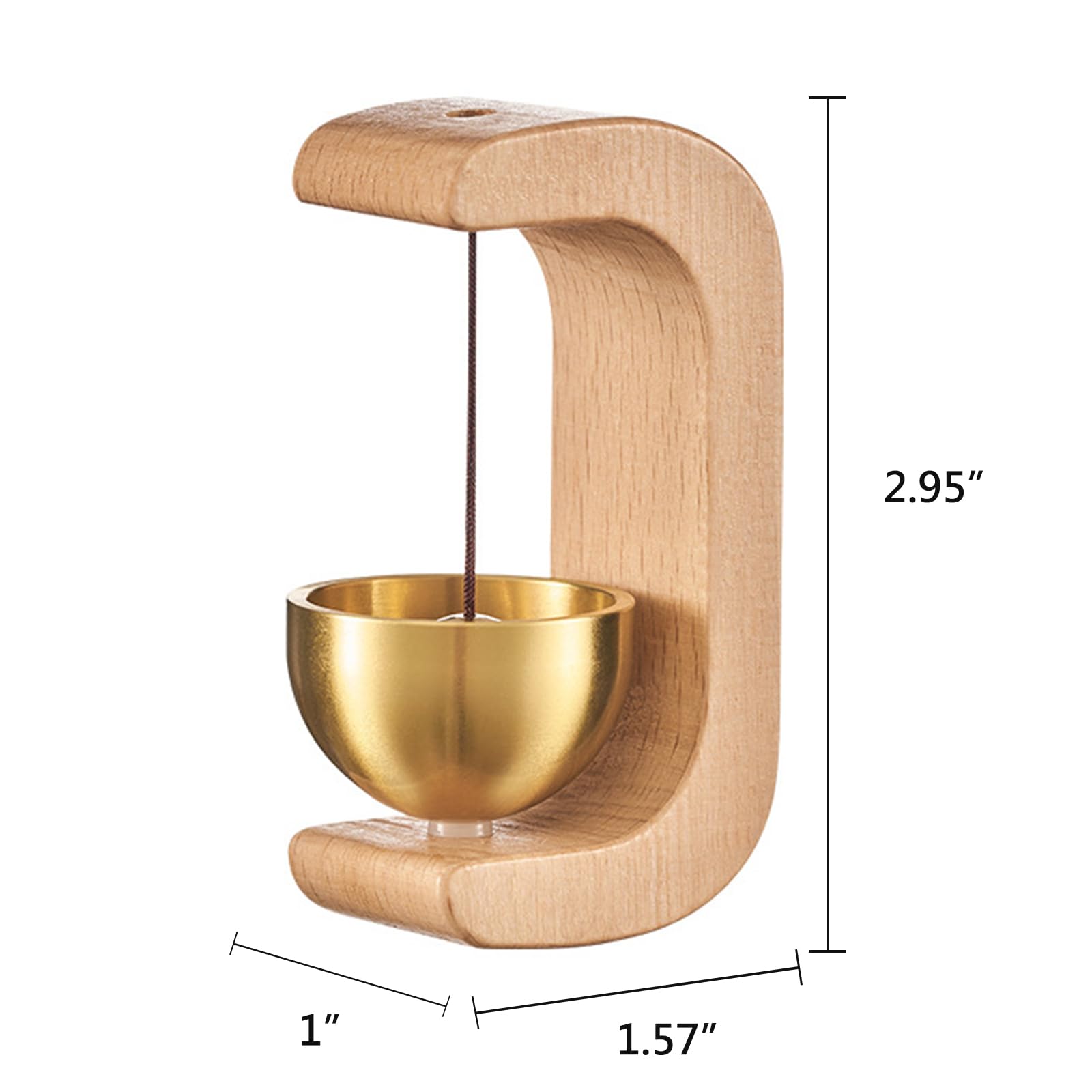Magnetic Door Chime Bell, Wooden Shopkeepers Bell for Door Opening 2