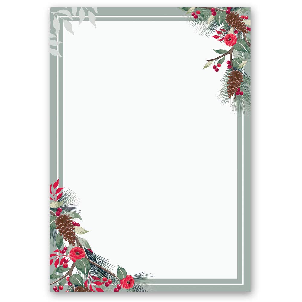 Motif Letter Paper! Seasons - Winter Winter Branches 100 Sheets DIN A5 - Paper-Media