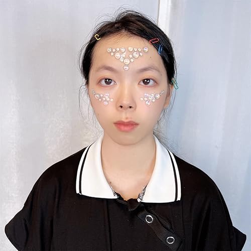 Miniatura 2 de Joyas de cara que brillan en la oscuridad, cristal de Halloween, tatuaje temporal, gemas de diamantes de imitación, cuerpo fluorescente, joyas de