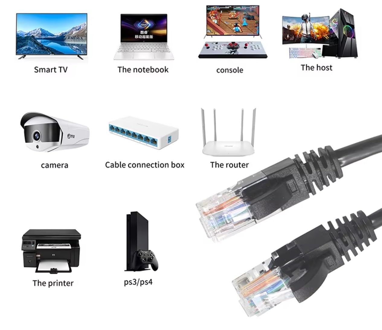 Monte Lua 15 metre, Ethernet Kablosu, Ağ Kablosu, LAN, Cat6, Modem İnternet Kablosu, Gri,