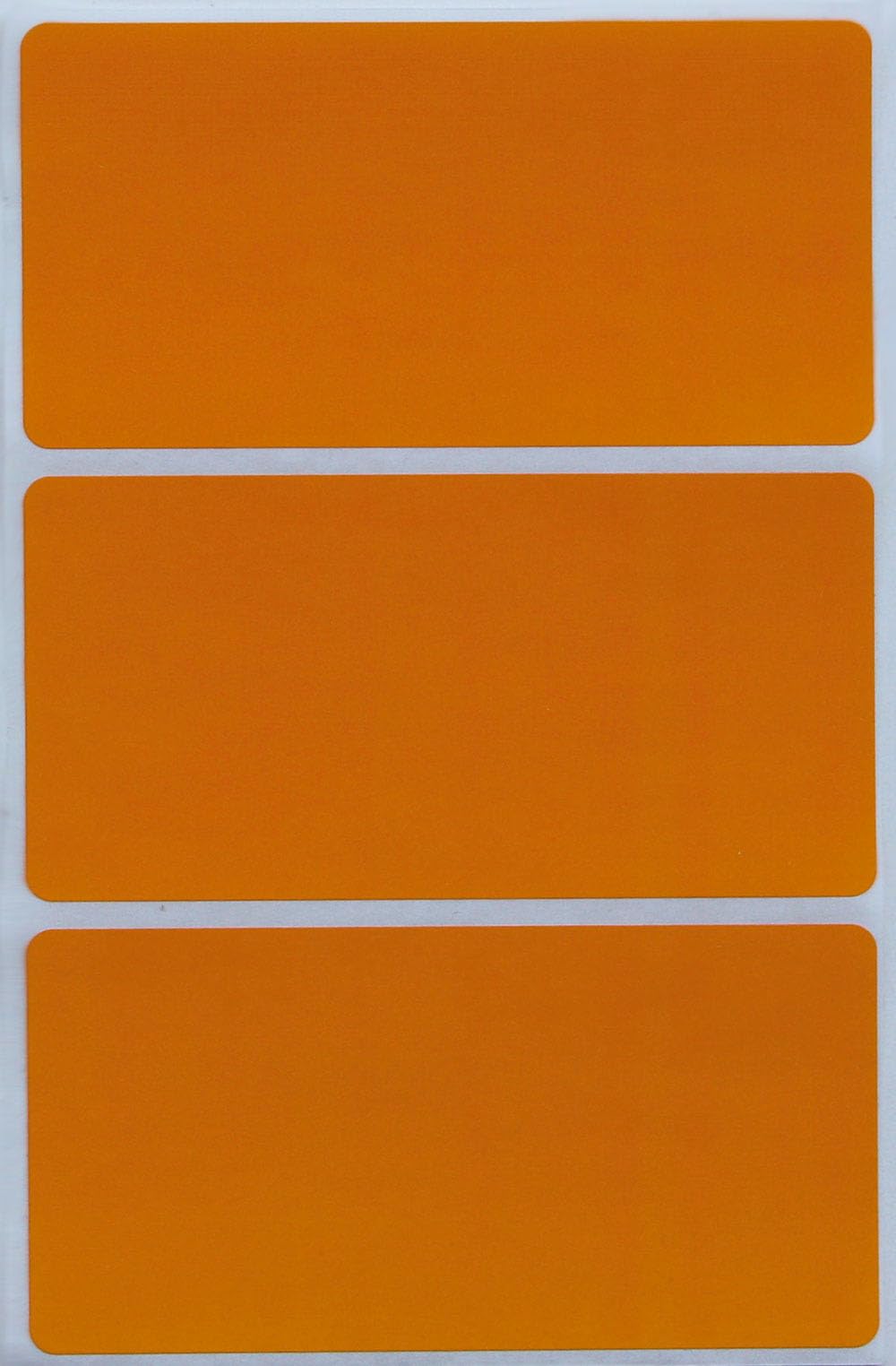 Name Badge Labels Writable Stickers 4" inch x 2" inch Orange (102 mm x 51 mm) - 150 Pack by Royal Green