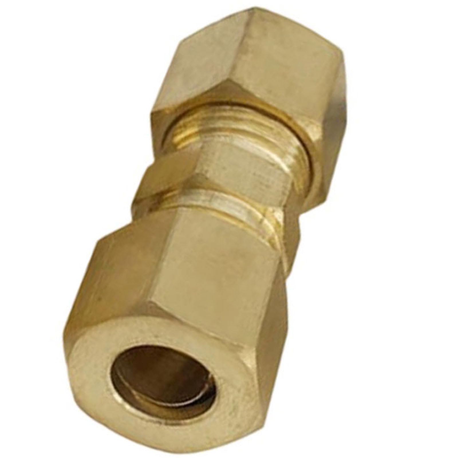 Brass 3/16 Brake Line Connector, Corrosion-Resistant Leakproof Seal for Automotive Repairs High-Pressure Brass Coupling for Automotive Repairs