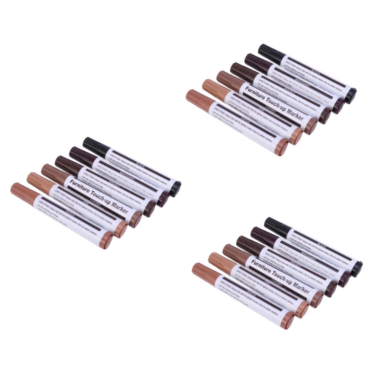 FOMIYES 18pcs Wooden Furniture Markers Quick-Drying Repair Pens for Scratches Worn Blemishes Color Matching Utensils for Restoring Tables Cabinets and Floors