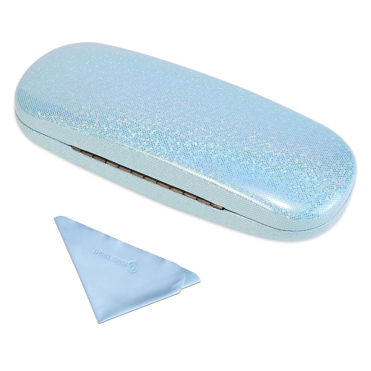 PERFECTSIGHT Hard Shell Eyeglasses Case, Kawaii Protective Glasses Case for Kids, Cute Eyeglass Case for Women Men Girls: Blue Bling